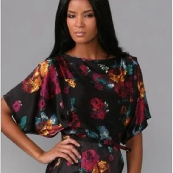 🌟 Catherine Malandrino Floral Belted Dress, Size 2 - Picture 2 of 10